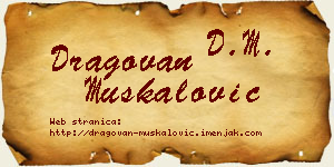 Dragovan Muskalović vizit kartica